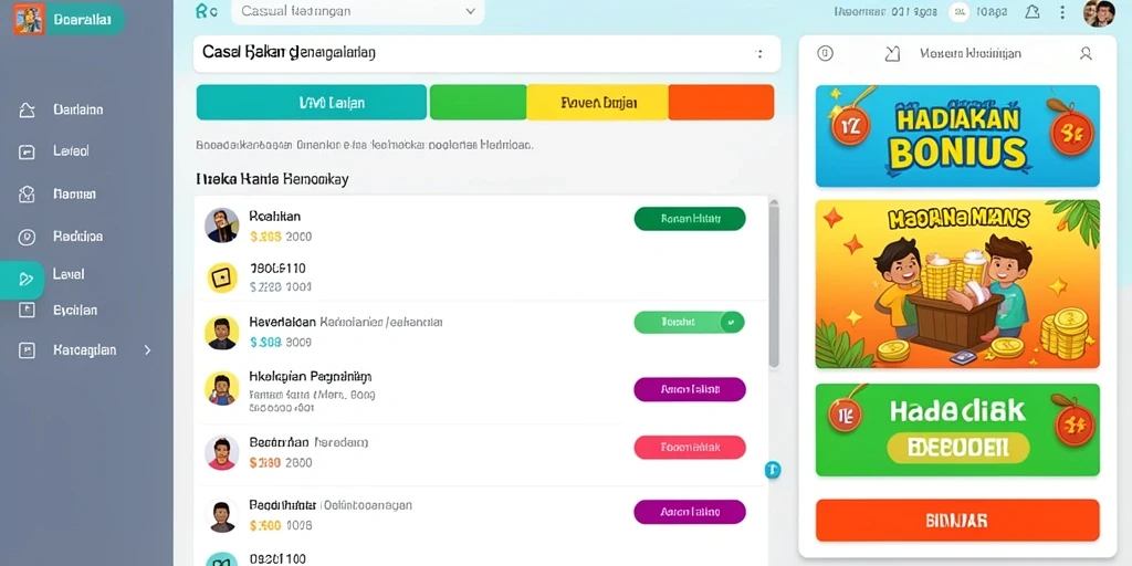 Tampilan menu utama dengan berbagai fitur menarik.